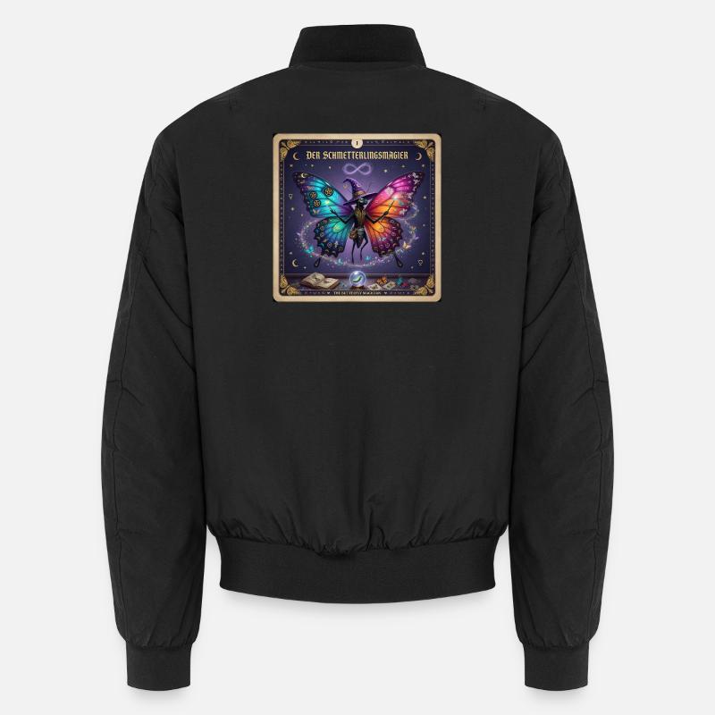Der Schmetterlingsmagier - Unisex Bomberjacke - Schwarz