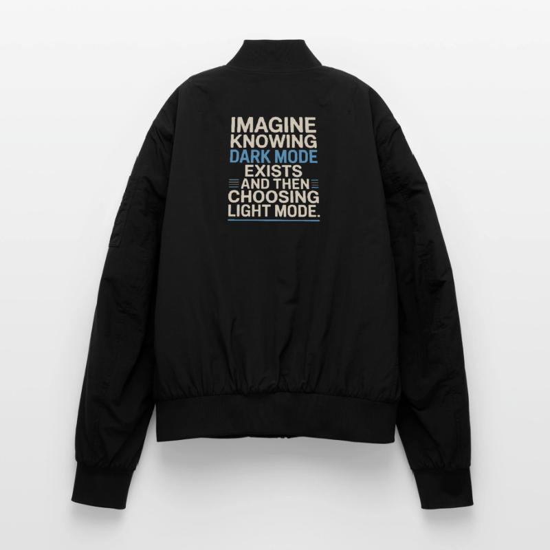 Le mode sombre existe Programmeur IT Nerd Coder Office Bomber unisexe