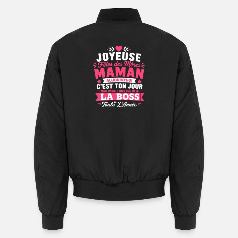 Maman chef - Bomber unisexe - noir