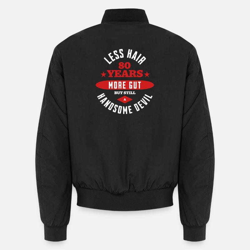 80 Years Handsome Devil - Unisex Bomber Jacket - black