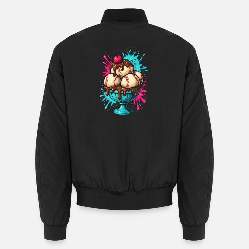Plaisir Sundae de baseball - Bomber unisexe - noir
