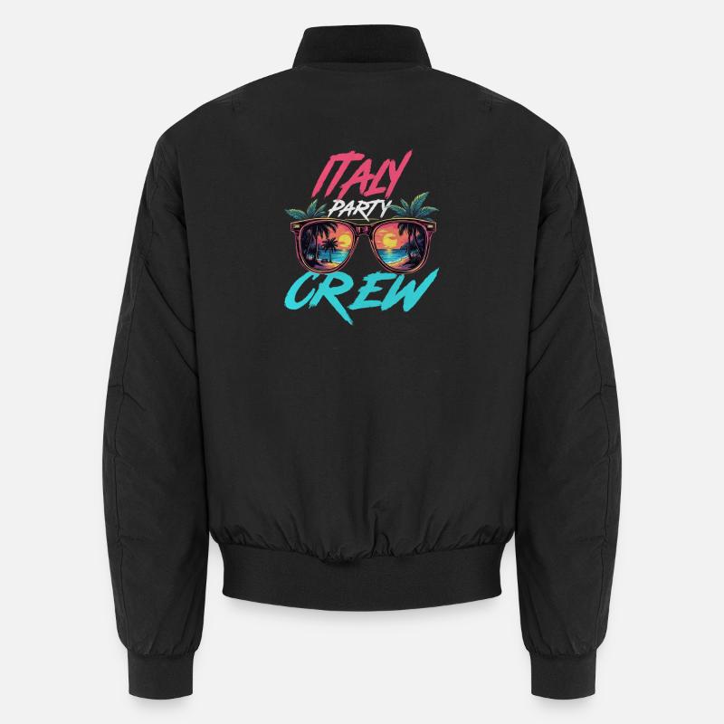 Italy Party Crew - Unisex Bomber Jacket - black
