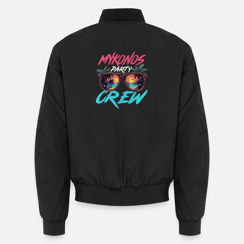 Mykonos Party Crew Unisex Bomber Jacket
