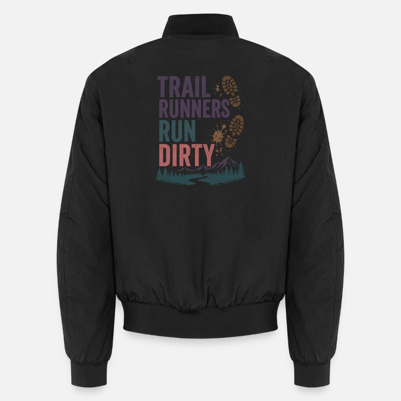 Trailrunner laufen schmutzig - Unisex Bomberjacke - Schwarz