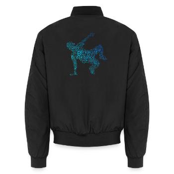 Die Hip-Hop-Tänzer und Breakdance passen zusammen - Unisex Bomberjacke - Schwarz - Hinten - AI Model Male 185 light (185cm)