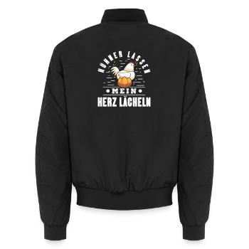 Hühnerflüsterer Huhn Hühnerhalter Hühner - Unisex Bomberjacke - Schwarz - Hinten - AI Model Male 185 light (185cm)