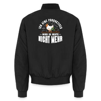 Hühnerflüsterer Huhn Hühnerhalter Hühner - Unisex Bomberjacke - Schwarz - Hinten - AI Model Male 185 light (185cm)