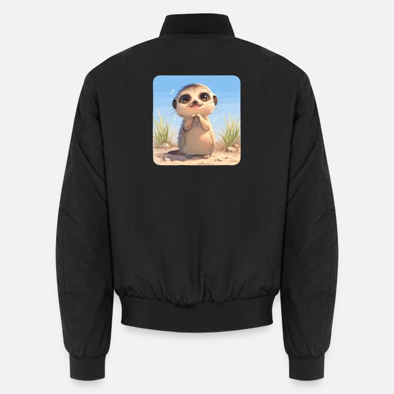 Meerkat Erdmännchen - Unisex Bomberjacke - Schwarz