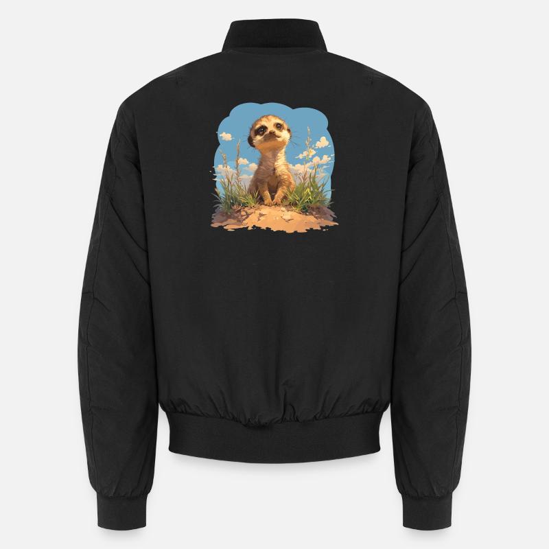 Suricate Erdmännchen - Bomber unisexe - noir