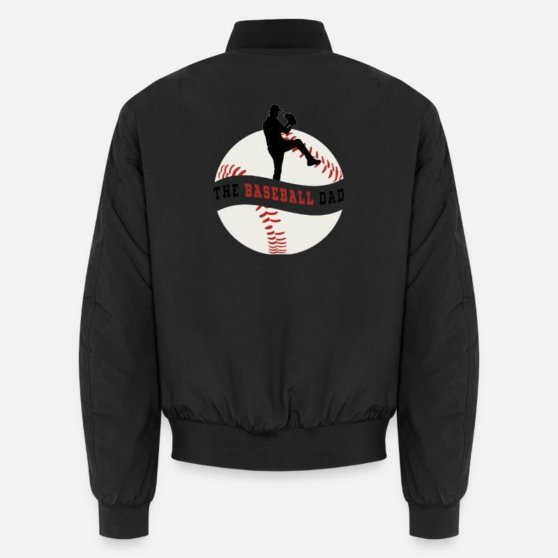 The Baseball Dad - Unisex Bomber Jacket - black