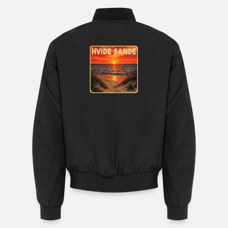 Hvide Sande Dänemark - Unisex Bomberjacke - Schwarz