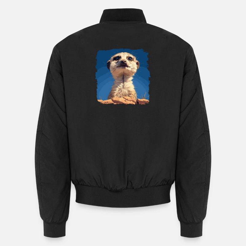 Suricate Erdmännchen - Bomber unisexe - noir