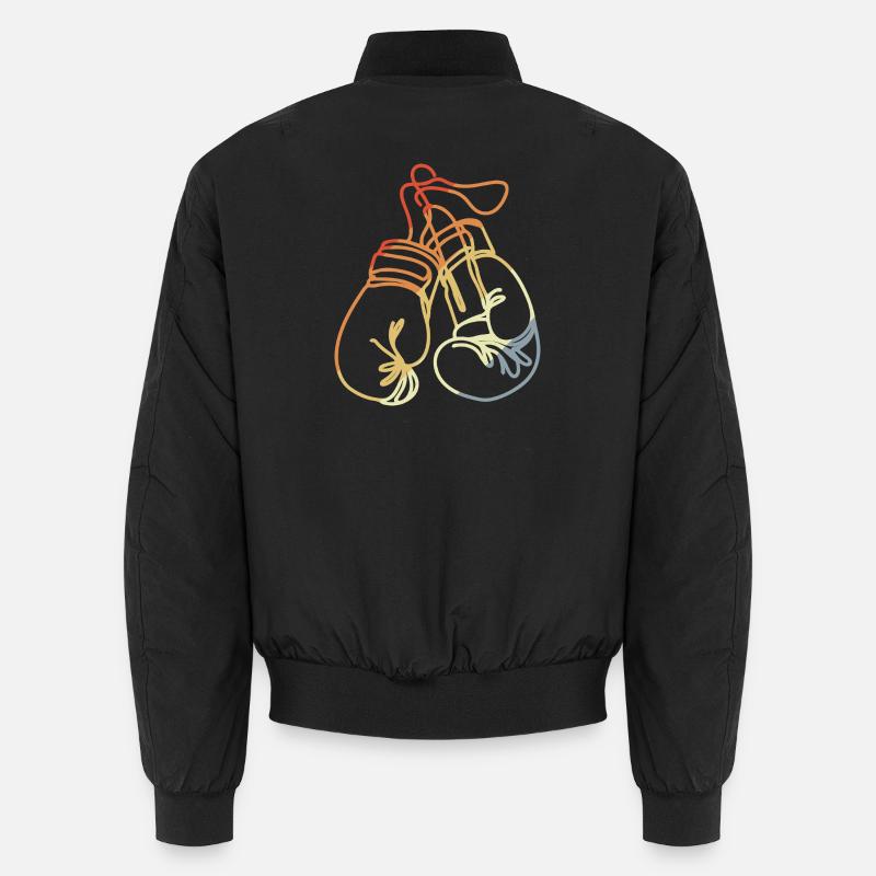 Boxhandschuhe Retro Style - Unisex Bomberjacke - Schwarz