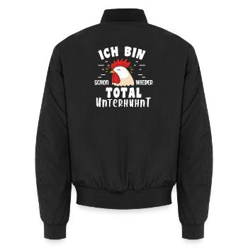 Hühnerflüsterer Huhn Hühnerhalter Hühner - Unisex Bomberjacke - Schwarz - Hinten - AI Model Male 185 light (185cm)