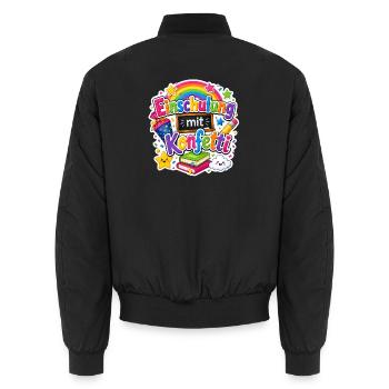 Schulkind 2026 Einschulung 2026 Schulanfang - Unisex Bomberjacke - Schwarz - Hinten - AI Model Male 185 light (185cm)