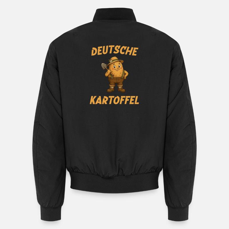 Deutsche Kartoffel mit Schaufel - Unisex Bomberjacke - Schwarz