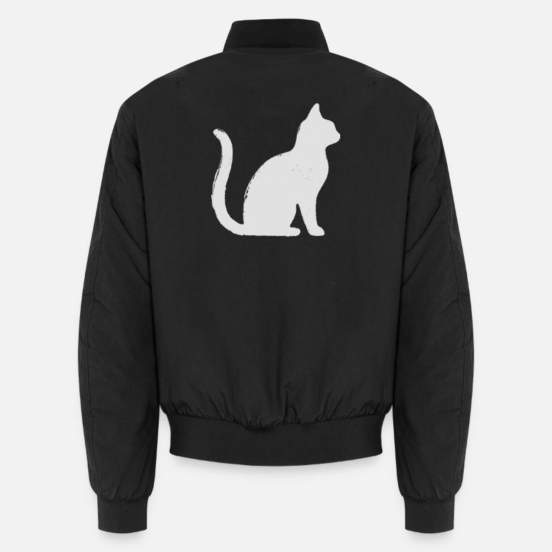 Katze - Unisex Bomberjacke - Schwarz
