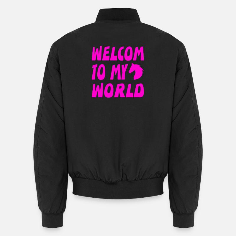 Pferde - Unisex Bomberjacke - Schwarz