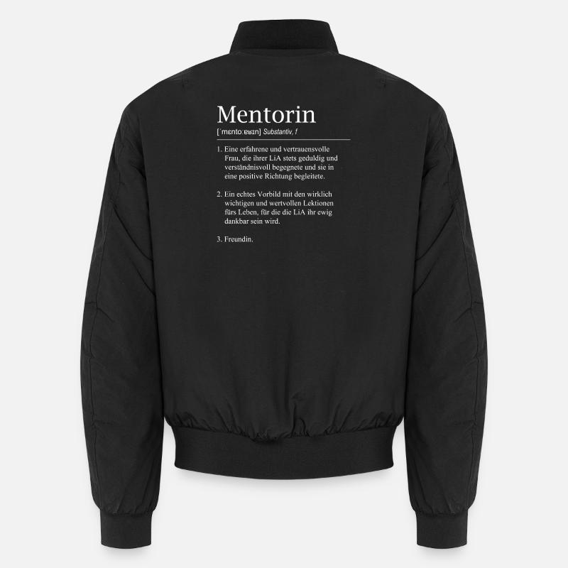 Mentorin Definition Danke Abschiedsgeschenk Coach - Unisex Bomberjacke - Schwarz