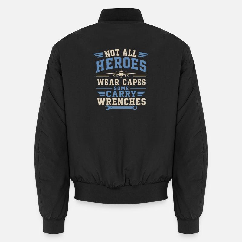 Flugzeugmechaniker Luftfahrt Technik Wartung - Unisex Bomberjacke - Schwarz