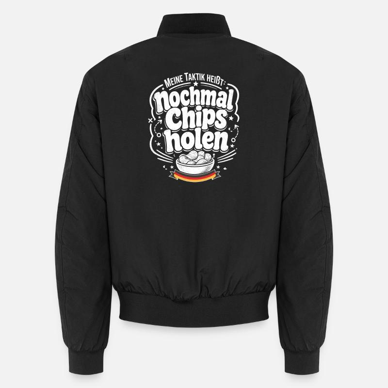 Nochmal Chips holen Taktik - Unisex Bomberjacke - Schwarz