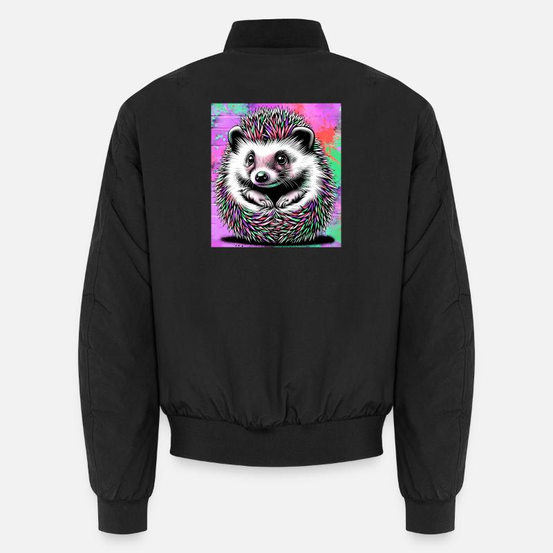Igel - Unisex Bomberjacke - Schwarz