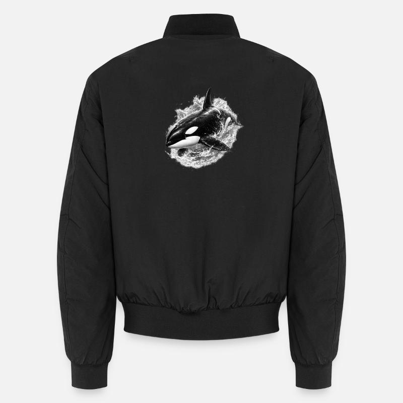 Killer whale - Unisex Bomber Jacket - black
