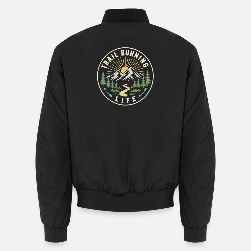 Trailrunning-Leben - Unisex Bomberjacke - Schwarz
