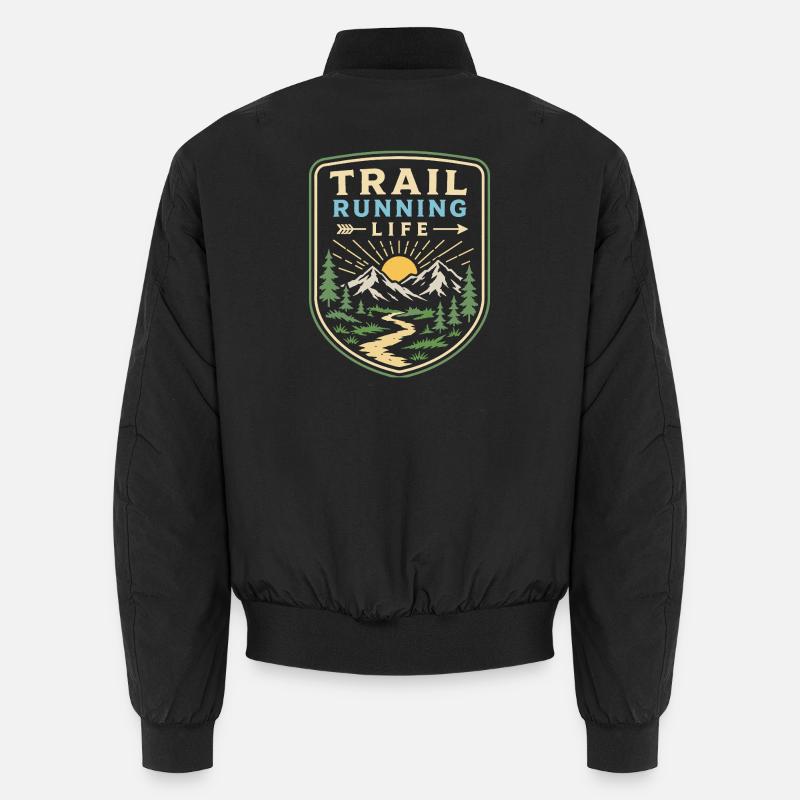 Trailrunning-Leben - Unisex Bomberjacke - Schwarz