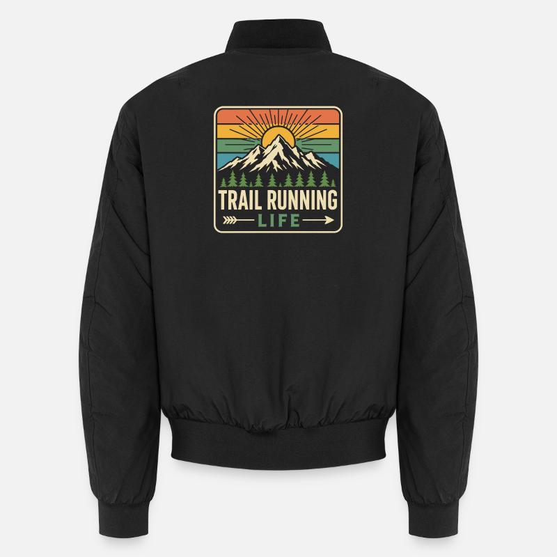 Trailrunning-Leben - Unisex Bomberjacke - Schwarz