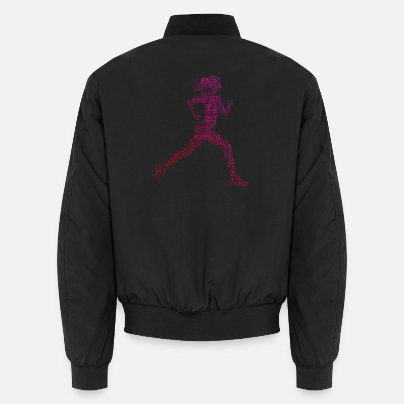 Geschenkidee für eine Running mit Running - Unisex Bomberjacke - Schwarz