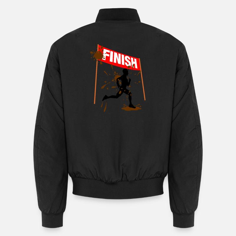 Mud Run Finisher Men - Unisex Bomber Jacket - black