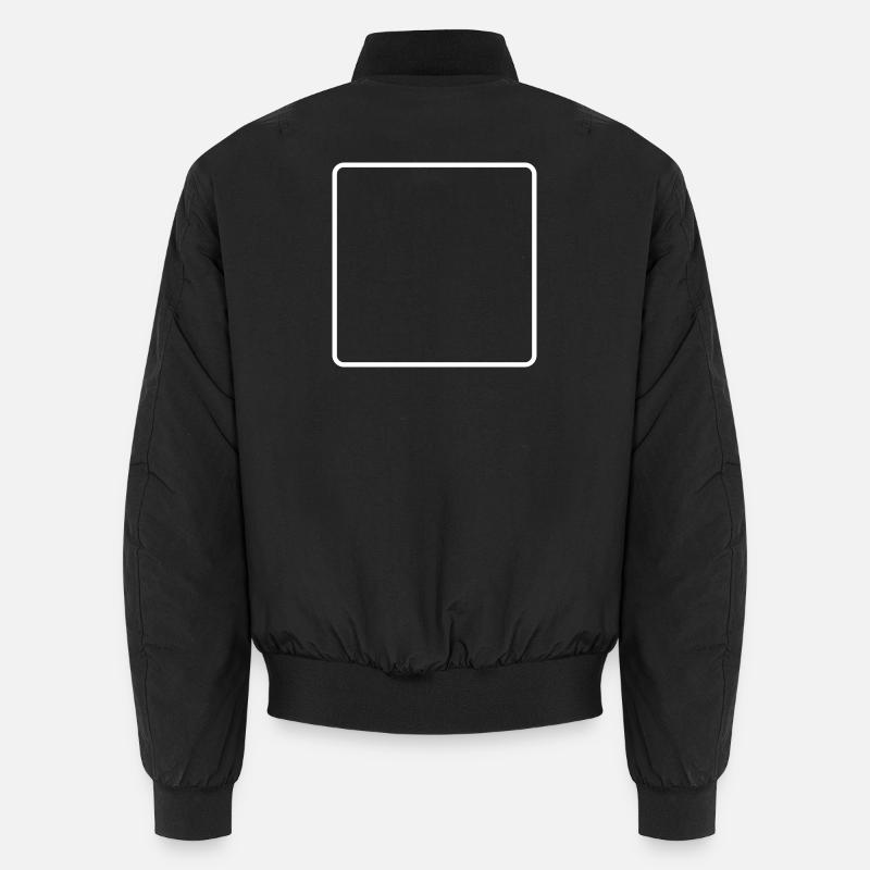 Square border - Unisex Bomber Jacket - black