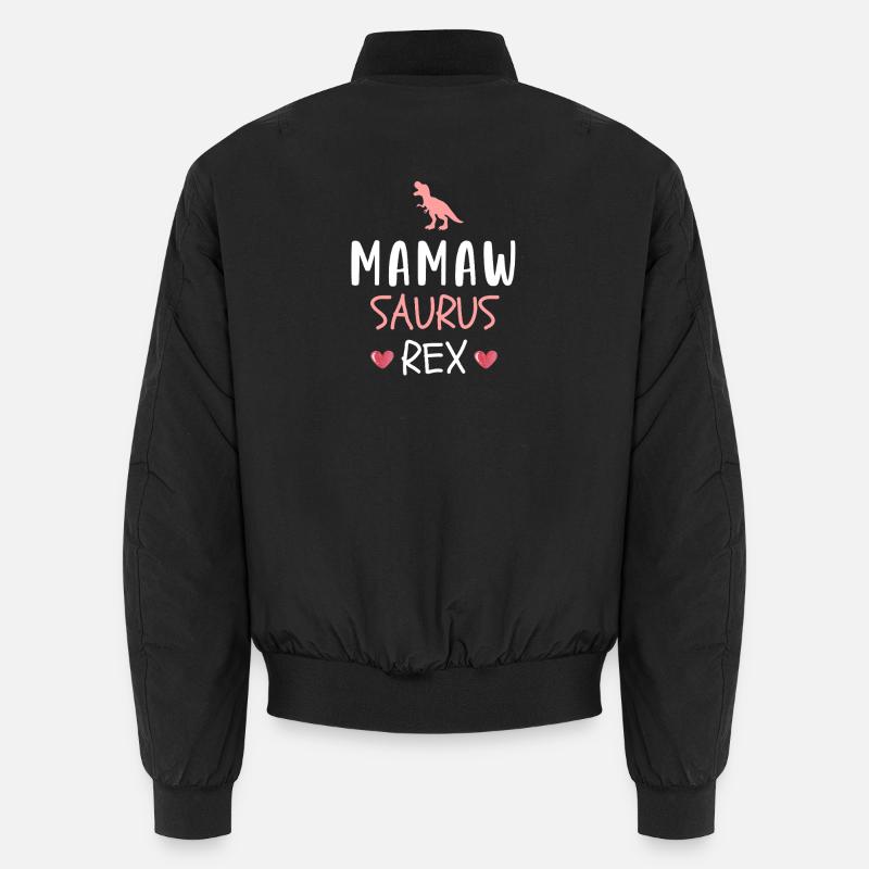 Mamawsaurus Rex Niedliche Mamaw Dinosaurier-Oma Mutter - Unisex Bomberjacke - Schwarz