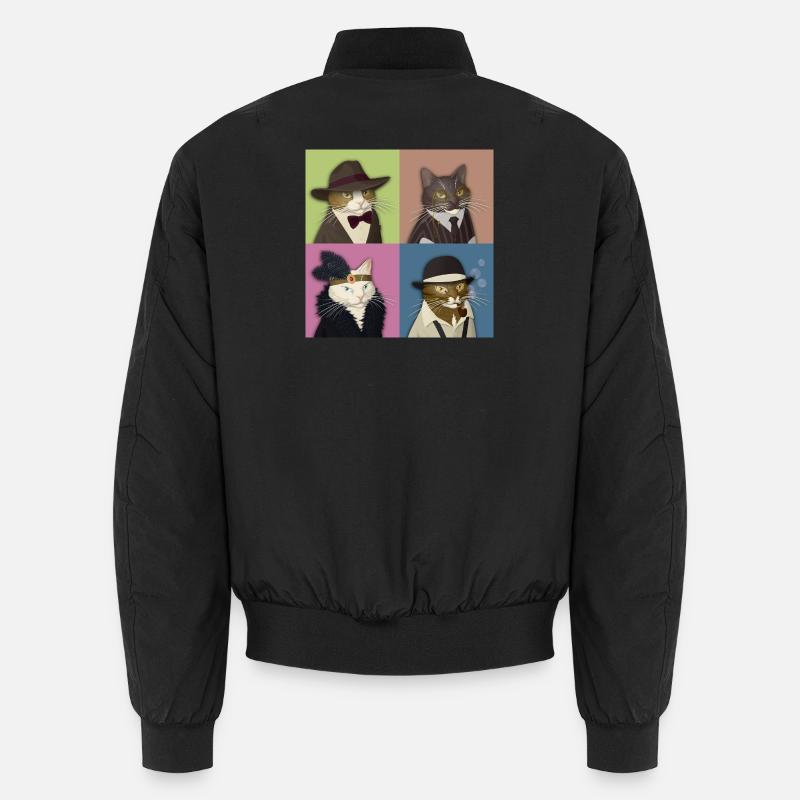 Dapper Cats Quartet - Bomber unisexe - noir