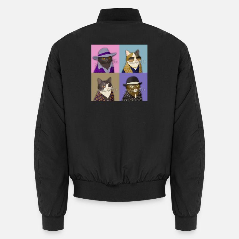 Badass Cat Quartet - Bomber unisexe - noir
