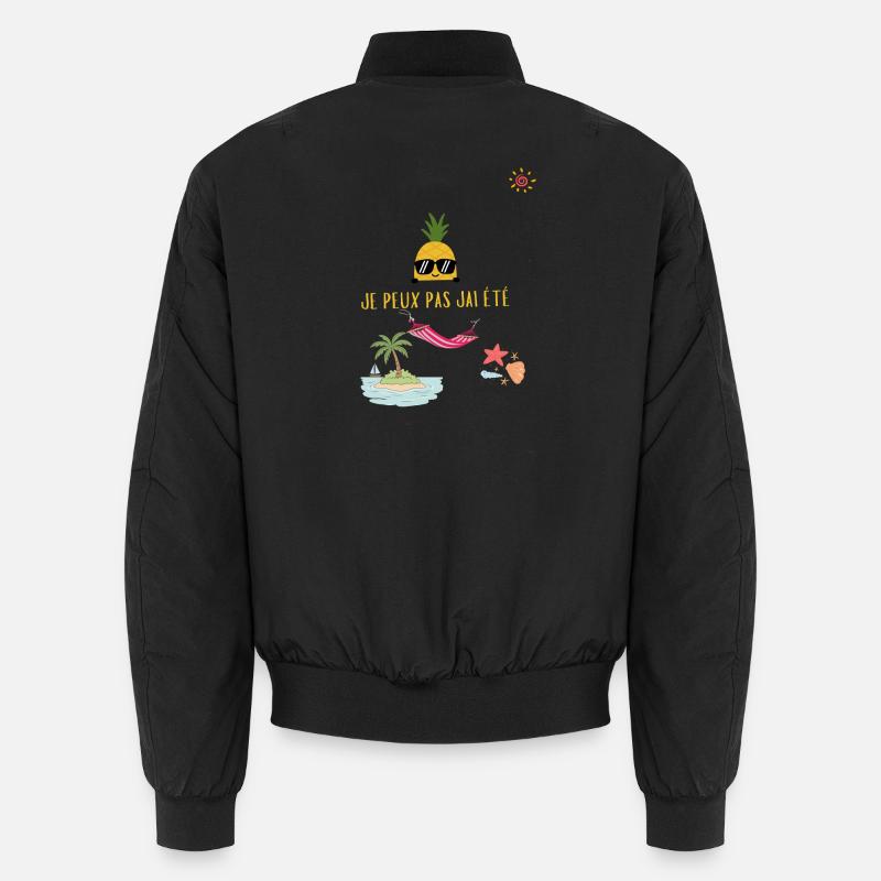 Ananas chic été hamac - Bomber unisexe - noir