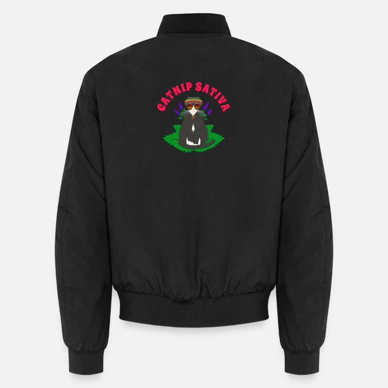 Catnip Sativa - Unisex Bomber Jacket - black