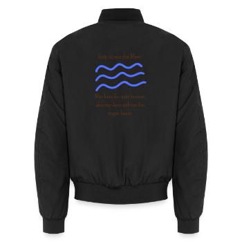 Gott ist wie das Meer, man kann ihn nicht besitzen - Unisex Bomberjacke - Schwarz - Hinten - AI Model Male 185 light (185cm)