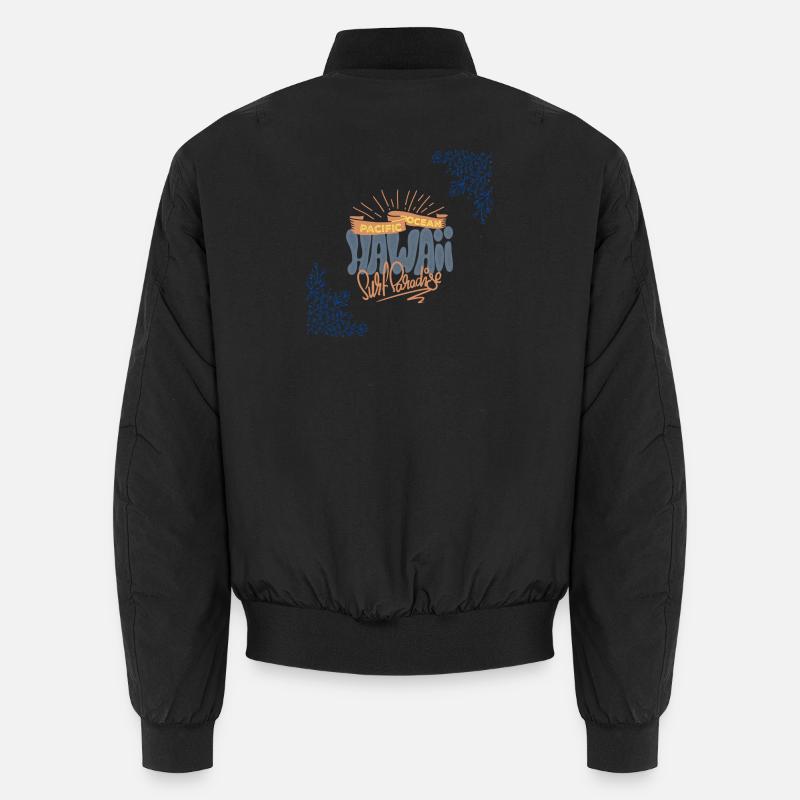 Hawaii Pacific Ocean Splash - Unisex Bomber Jacket - black