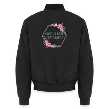 Best Bus Driver – Busfahrerin Geschenk - Unisex Bomberjacke - Schwarz - Hinten - AI Model Male 185 light (185cm)