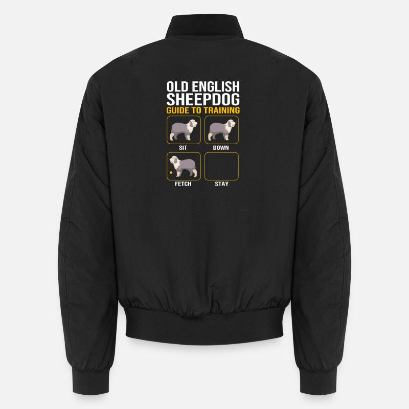 Englischer Schäferhund - Unisex Bomberjacke - Schwarz
