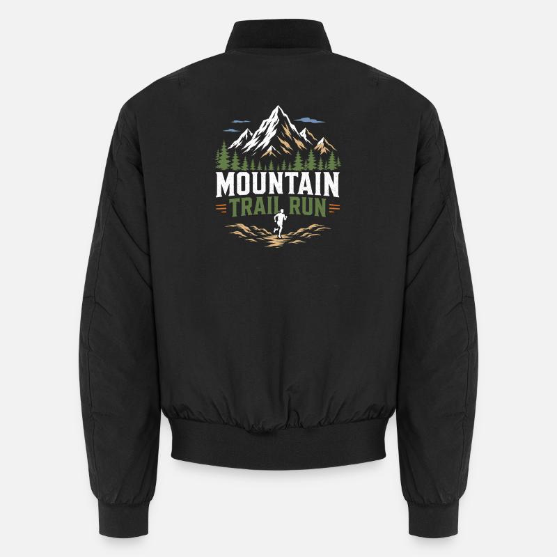 Mountain Trail Run - Unisex Bomberjacke - Schwarz