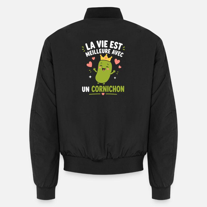Cornichon - Bomber unisexe - noir