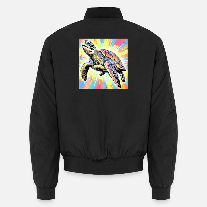 Schildkröte - Unisex Bomberjacke - Schwarz
