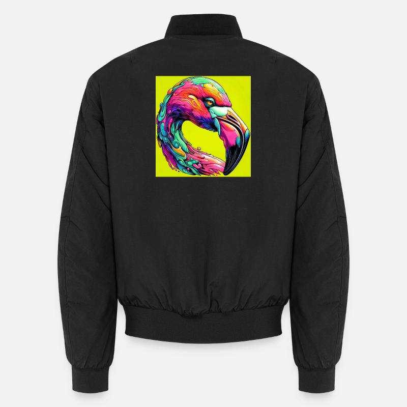 Flamingo - Unisex Bomberjacke - Schwarz