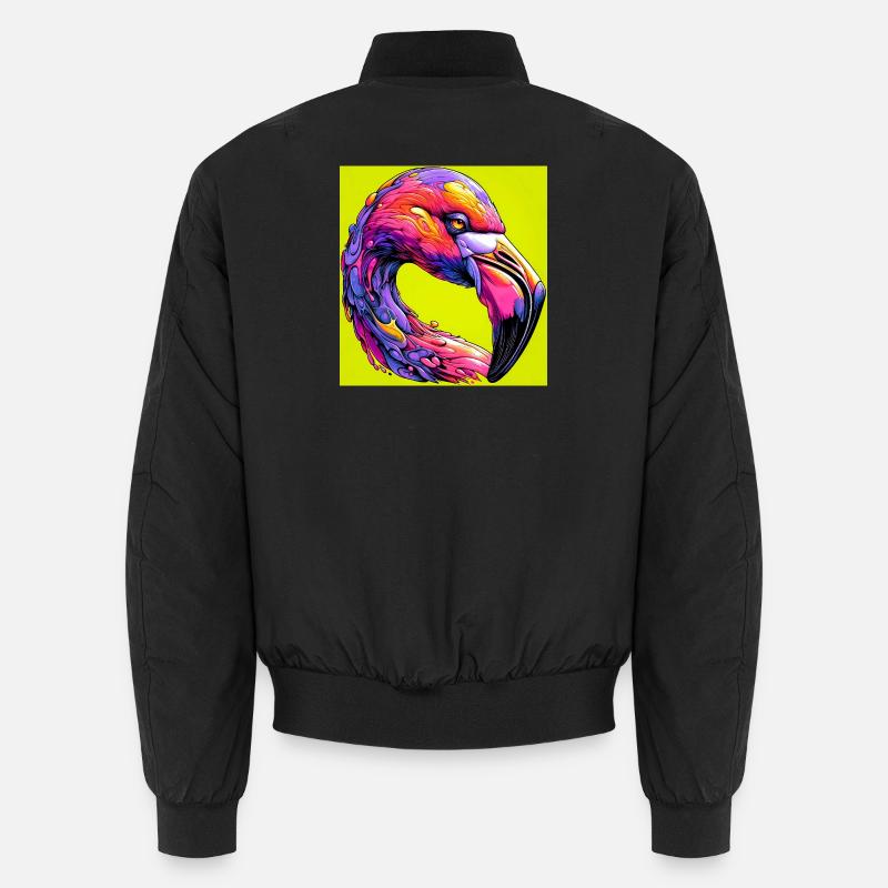 flamingo - Unisex Bomber Jacket - black