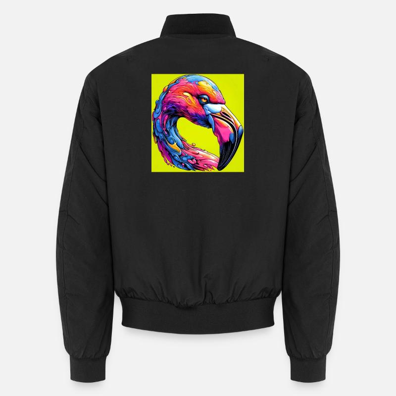 Flamingo - Unisex Bomberjacke - Schwarz