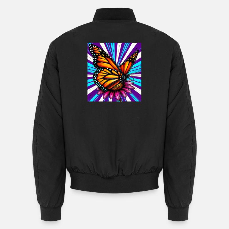 butterfly - Unisex Bomber Jacket - black
