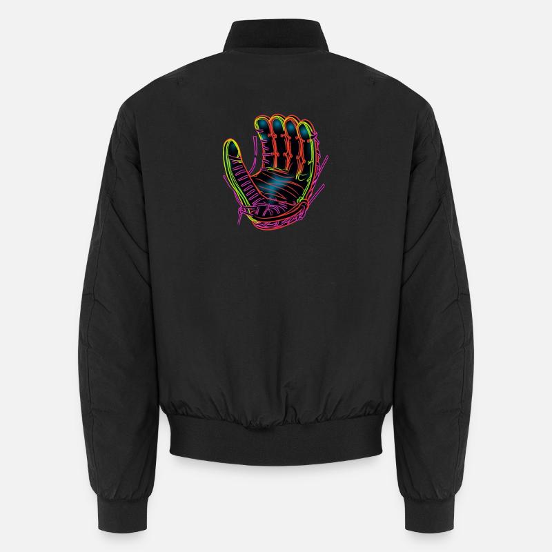Gant de baseball Synthwave - Bomber unisexe - noir